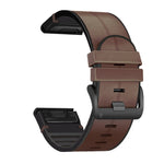 Silicone + Leather Quick Release Replacement Strap Watchband, For Garmin Fenix 6, For Garmin Fenix 6X
