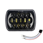 7 inch(5X7)/(7X6) H4 DC 9V-30V 30000LM 300W 8LEDs Car Square Shape LED Headlight Lamps for Jeep Wrangler, 8LEDs