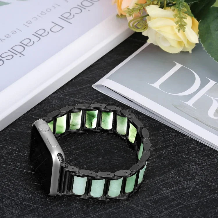 Emerald Stainless Steel Watch Strap, For Apple Watch Ultra 49mm / Series 8&7 45mm / SE 2&6&SE&5&4 44mm / 3&2&1 42mm, For Apple Watch Series 8&7 41mm / SE 2&6&SE&5&4 40mm / 3&2&1 38mm, For Apple Watch Series 7 41mm / 6 & SE & 5 & 4 40mm / 3 & 2 & 1 38mm