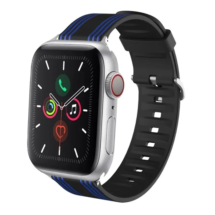 Silicone Replaceable Watch Strap, For Apple Watch Ultra 49mm / Series 8&7 45mm / SE 2&6&SE&5&4 44mm / 3&2&1 42mm, For Apple Watch Series 8&7 41mm / SE 2&6&SE&5&4 40mm / 3&2&1 38mm, For Apple Watch Series 7 45mm / 6 & SE & 5 & 4 44mm / 3 & 2 & 1 42mm   ...