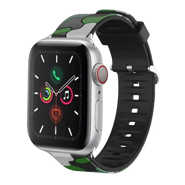 Silicone Replaceable Watch Strap, For Apple Watch Ultra 49mm / Series 8&7 45mm / SE 2&6&SE&5&4 44mm / 3&2&1 42mm, For Apple Watch Series 8&7 41mm / SE 2&6&SE&5&4 40mm / 3&2&1 38mm, For Apple Watch Series 7 45mm / 6 & SE & 5 & 4 44mm / 3 & 2 & 1 42mm   ...