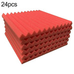 30x30x2.5cm Triangular Groove Style Recording Studio Drum Video Room Sound Insulation Board Silencer Cotton, 6 PCS, 10 PCS, 12 PCS, 20 PCS, 24 PCS
