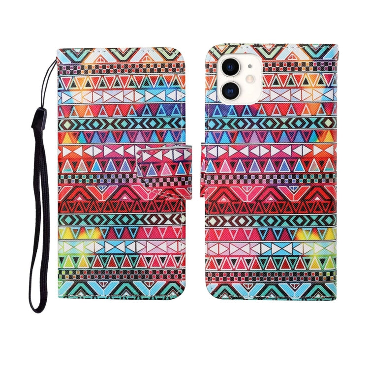 Painted Pattern Horizontal Flip Leathe Case, For iPhone 12 mini, For iPhone 12/12 Pro, For iPhone 12 Pro Max