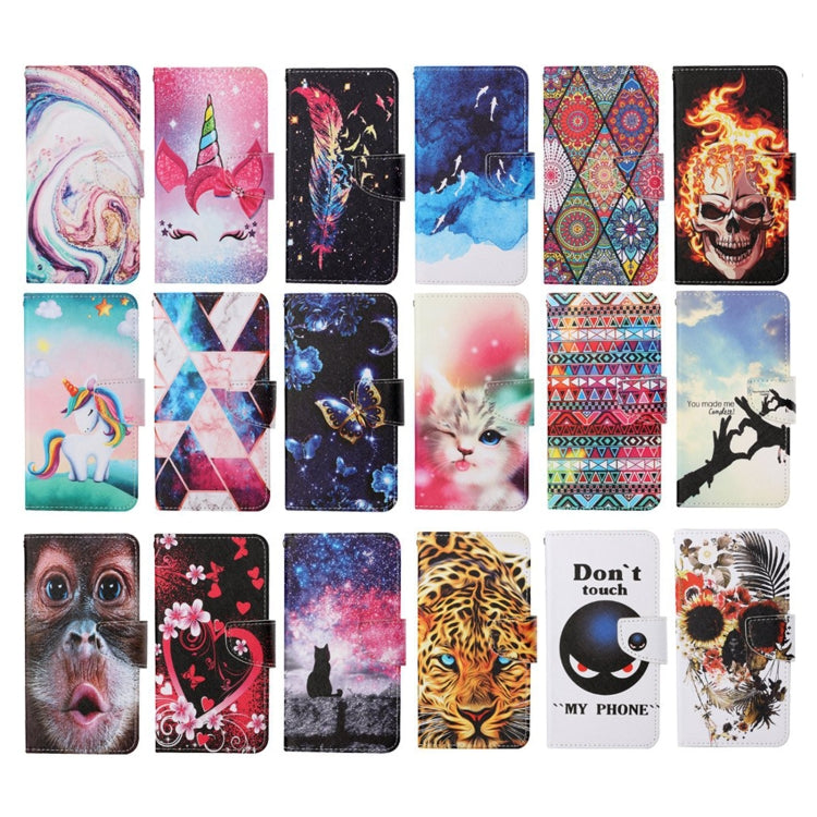 Painted Pattern Horizontal Flip Leathe Case, For iPhone 12 mini, For iPhone 12/12 Pro, For iPhone 12 Pro Max
