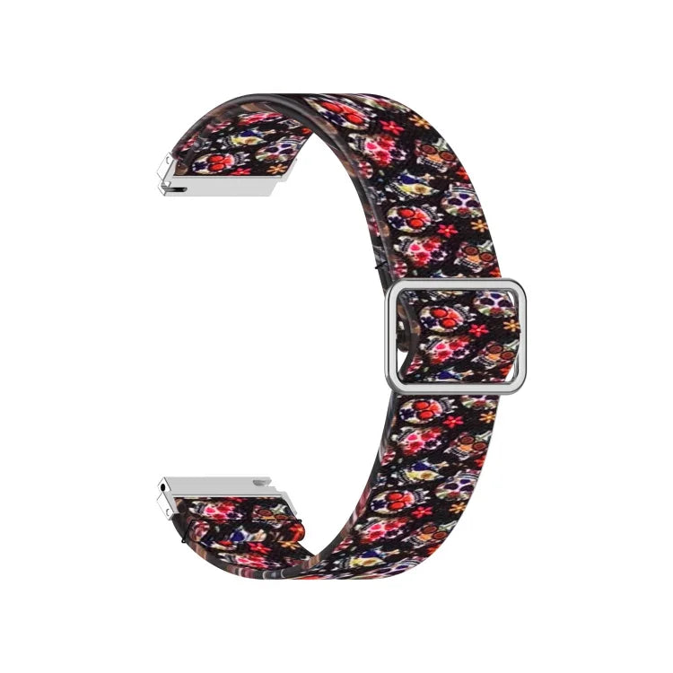 Adjustable Elastic Printing Replacement Watchband, 20mm For Samsung Galaxy Watch Active2 / Active, 22mm For Galaxy Watch3 45mm/ Huawei Watch GT 2 Pro