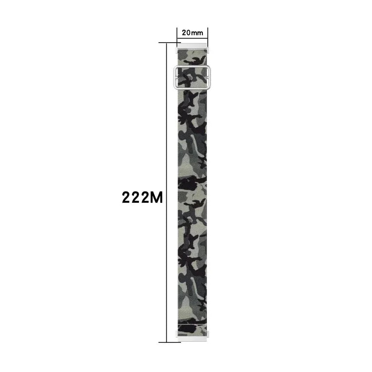 Adjustable Elastic Printing Replacement Watchband, 20mm For Samsung Galaxy Watch Active2 / Active, 22mm For Galaxy Watch3 45mm/ Huawei Watch GT 2 Pro