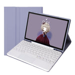 YT098B-A Detachable Candy Color Skin Feel Texture Round Keycap Bluetooth Keyboard Leather Case with Touch Control For iPad Air 11 2024 / 2025 / Air 4 10.9 2020 / Air 5 10.9 2022 (Purple), For iPad 10.2 2020 & 2019 / Air 2019 / Pro 10.5 inch            ...