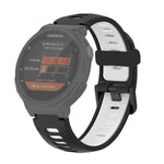 Two-color Silicone Replacement Strap Watchband, For Garmin Forerunner 220/230/235/620/630/735XT