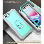 PC + Rubber 3-layers Shockproof Protective Case with Rotating Holder, For iPhone 8 Plus / 7 Plus, For iPhone 11, For iPhone 11 Pro, For iPhone 11 Pro Max