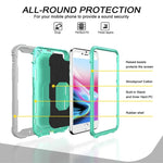 PC + Rubber 3-layers Shockproof Protective Case with Rotating Holder, For iPhone 8 Plus / 7 Plus, For iPhone 11, For iPhone 11 Pro, For iPhone 11 Pro Max