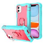 PC + Rubber 3-layers Shockproof Protective Case with Rotating Holder, For iPhone 8 Plus / 7 Plus, For iPhone 11, For iPhone 11 Pro, For iPhone 11 Pro Max