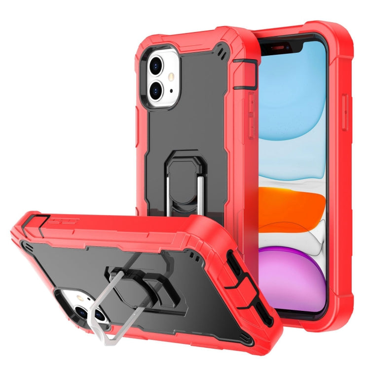 PC + Rubber 3-layers Shockproof Protective Case with Rotating Holder, For iPhone 8 Plus / 7 Plus, For iPhone 11, For iPhone 11 Pro, For iPhone 11 Pro Max