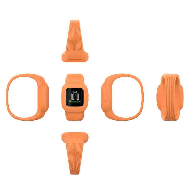 For Garmin Vivofit JR3 No Buckle Silicone Pure Color Replacement Watchband, S, L