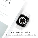 Business B Style Silicone Watch Strap, For Apple Watch Series 7 45mm / 6 & SE & 5 & 4 44mm / 3 & 2 & 1 42mm, For Apple Watch Ultra 49mm / Series 8&7 45mm / SE 2&6&SE&5&4 44mm / 3&2&1 42mm
