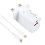 20W USB-C / Type-C + USB Ports Charger with 100W Type-C to 8 Pin Fast Charging Cable, 1m Type-C to 8 Pin, UK Plug, 1m Type-C to 8 Pin, US Plug, 1m Type-C to 8 Pin, EU Plug, 2m Type-C to 8 Pin, UK Plug, 2m Type-C to 8 Pin, US Plug                       ...