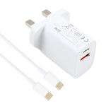 20W USB-C / Type-C + USB Ports Charger with 100W Type-C to Type-C Fast Charging Cable, 1m Type-C to Type-C, UK Plug, 1m Type-C to Type-C, US Plug, 1m Type-C to Type-C, EU Plug, 2m Type-C to Type-C, UK Plug, 2m Type-C to Type-C, US Plug