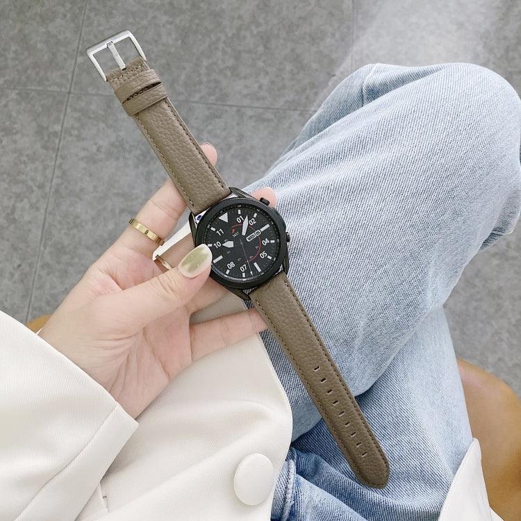 Sewing Litchi Texture Leather Replacement Strap Watchband, For Samsung Galaxy Watch Active2 44mm, For Samsung Galaxy Watch Active