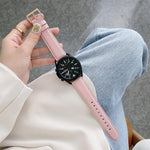 Sewing Litchi Texture Leather Replacement Strap Watchband, For Samsung Galaxy Watch Active2 44mm, For Samsung Galaxy Watch Active
