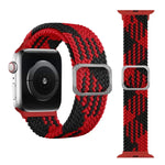 Buckle Braided Elastic Strap Watch Band For Apple Watch Series 9&8&7 41mm / SE 3&SE 2&6&SE&5&4 40mm / 3&2&1 38mm(Rainbow Color), For Apple Watch Series 7 45mm / 6 & SE & 5 & 4 44mm / 3 & 2 & 1 42mm
