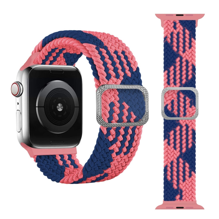 Buckle Braided Elastic Strap Watch Band For Apple Watch Series 9&8&7 41mm / SE 3&SE 2&6&SE&5&4 40mm / 3&2&1 38mm(Rainbow Color), For Apple Watch Series 8&7 41mm / SE 2&6&SE&5&4 40mm / 3&2&1 38mm                                                          ...