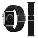 Buckle Braided Elastic Strap Watch Band For Apple Watch Series 9&8&7 41mm / SE 3&SE 2&6&SE&5&4 40mm / 3&2&1 38mm(Rainbow Color), For Apple Watch Series 8&7 41mm / SE 2&6&SE&5&4 40mm / 3&2&1 38mm                                                          ...
