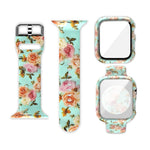 Silicone Printing Integrated Replacement Watch Case Watchband, For Apple Watch Series 6 / 5 / 4 / Watch SE 44mm, For Apple Watch Series 6 / 5 / 4 / Watch SE 40mm, For Apple Watch Series 3 & 2 & 1 42mm