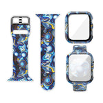 Silicone Printing Integrated Replacement Watch Case Watchband, For Apple Watch Series 6 / 5 / 4 / Watch SE 44mm, For Apple Watch Series 6 / 5 / 4 / Watch SE 40mm, For Apple Watch Series 3 & 2 & 1 42mm