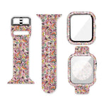 Silicone Printing Integrated Replacement Watch Case Watchband, For Apple Watch Series 3 & 2 & 1 38mm