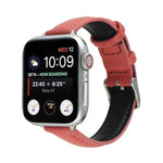 14mm Slim Genuine Leather Strap Watchband For Apple Watch Series, 7 45mm / 6 & SE & 5 & 4 44mm / 3 & 2 & 1 42mm, 7 41mm / 6 & SE & 5 & 4 40mm / 3 & 2 & 1 38mm
