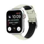 14mm Slim Genuine Leather Strap Watchband For Apple Watch Series, 7 45mm / 6 & SE & 5 & 4 44mm / 3 & 2 & 1 42mm, 7 41mm / 6 & SE & 5 & 4 40mm / 3 & 2 & 1 38mm