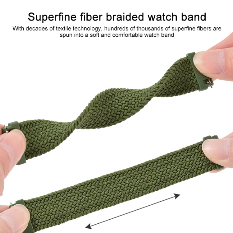 For Samsung Galaxy Watch 42mm Adjustable Nylon Braided Elasticity Replacement Strap Watchband, 125mm, 135mm, 145mm, 155mm