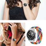 For Samsung Galaxy Watch 3 41mm Adjustable Nylon Braided Elasticity Replacement Strap Watchband, 125mm, 135mm, 145mm, 155mm