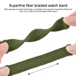 For Samsung Galaxy Watch 3 45mm Adjustable Nylon Braided Elasticity Replacement Strap Watchband, 125mm, 135mm, 145mm, 155mm