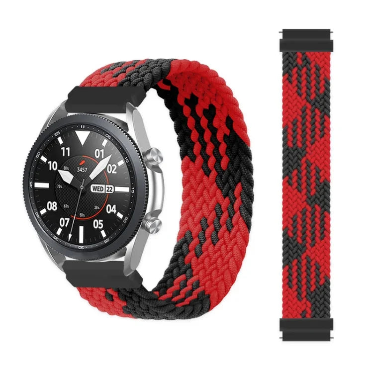 For Samsung Galaxy Watch Active / Active2 40mm / Active2 44mm Adjustable Nylon Braided Elasticity Replacement Strap Watchband, 165mm