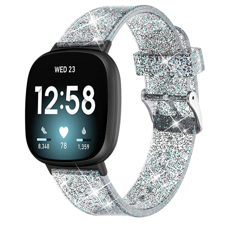 Glitter Powder Silicone Replacement Strap Watchband, For Fitbit Versa 3