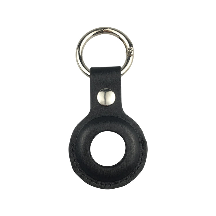 Shockproof Anti-scratch Leather Protective Case Cover Key Chain with Hang Loop For AirTag 2nd Gen / AirTag 1st Gen