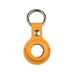 Shockproof Anti-scratch Leather Protective Case Cover Key Chain with Hang Loop For AirTag 2nd Gen / AirTag 1st Gen