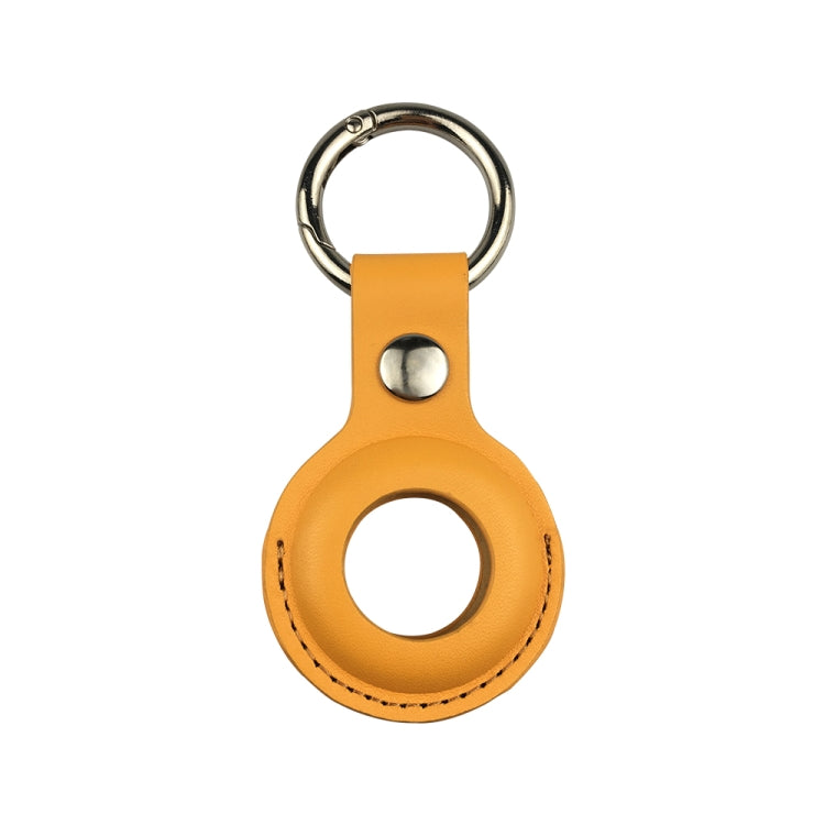 Shockproof Anti-scratch Leather Protective Case Cover Key Chain with Hang Loop For AirTag 2nd Gen / AirTag 1st Gen