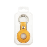 Shockproof Anti-scratch Leather Protective Case Cover Key Chain with Hang Loop For AirTag 2nd Gen / AirTag 1st Gen