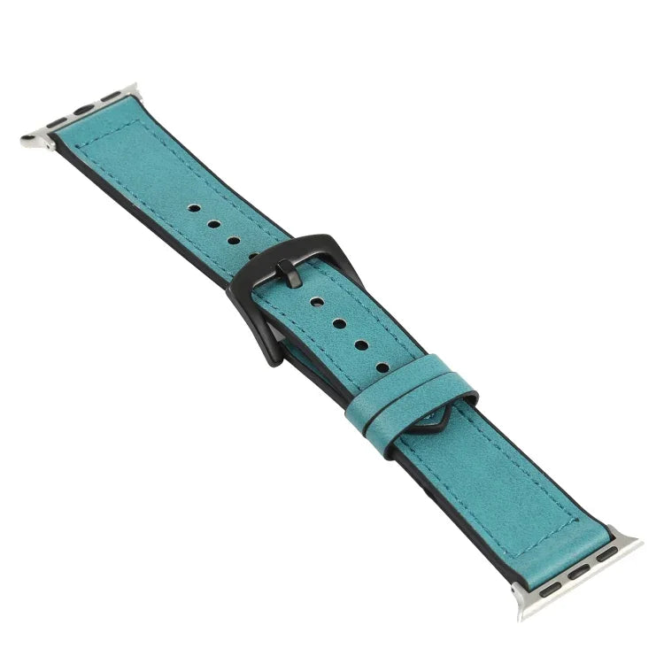 Crazy Horse Texture Leather Replacement Watchbands For Apple Watch Series, 7 45mm / 6 & SE & 5 & 4 44mm / 3 & 2 & 1 42mm, 7 41mm / 6 & SE & 5 & 4 40mm / 3 & 2 & 1 38mm