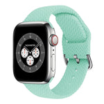 Braided Silicone Replacement Watchbands with Buckle For Apple Watch Series, 7 45mm / 6 & SE & 5 & 4 44mm / 3 & 2 & 1 42mm, 7 41mm / 6 & SE & 5 & 4 40mm / 3 & 2 & 1 38mm