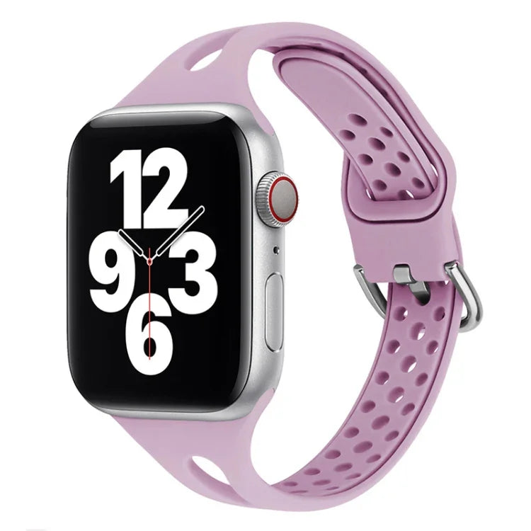 Silicone Replacement Watchbands For Apple Watch Series, 7 45mm / 6 & SE & 5 & 4 44mm / 3 & 2 & 1 42mm, 7 41mm / 6 & SE & 5 & 4 40mm / 3 & 2 & 1 38mm