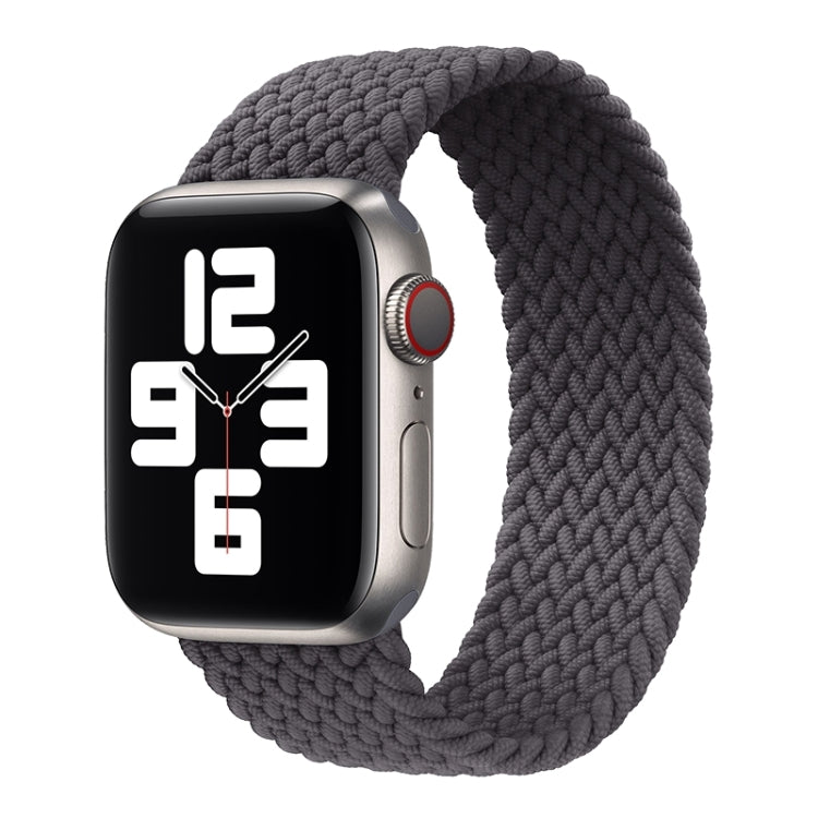 Metal Head Braided Nylon Solid Color Replacement Strap Watchband For Apple Watch Series 6 & SE & 5 & 4 40mm / 3 & 2 & 1 38mm, XS 128mm, S 135mm, M 145mm