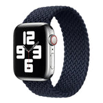 Metal Head Braided Nylon Solid Color Replacement Strap Watchband For Apple Watch Series 6 & SE & 5 & 4 40mm / 3 & 2 & 1 38mm, L 155mm