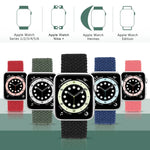Metal Head Braided Nylon Solid Color Replacement Strap Watchband For Apple Watch Series 6 & SE & 5 & 4 40mm / 3 & 2 & 1 38mm, L 155mm