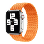 Metal Head Braided Nylon Solid Color Replacement Strap Watchband For Apple Watch Series 6 & SE & 5 & 4 44mm / 3 & 2 & 1 42mm, XS 135mm, S 145mm, M 155mm