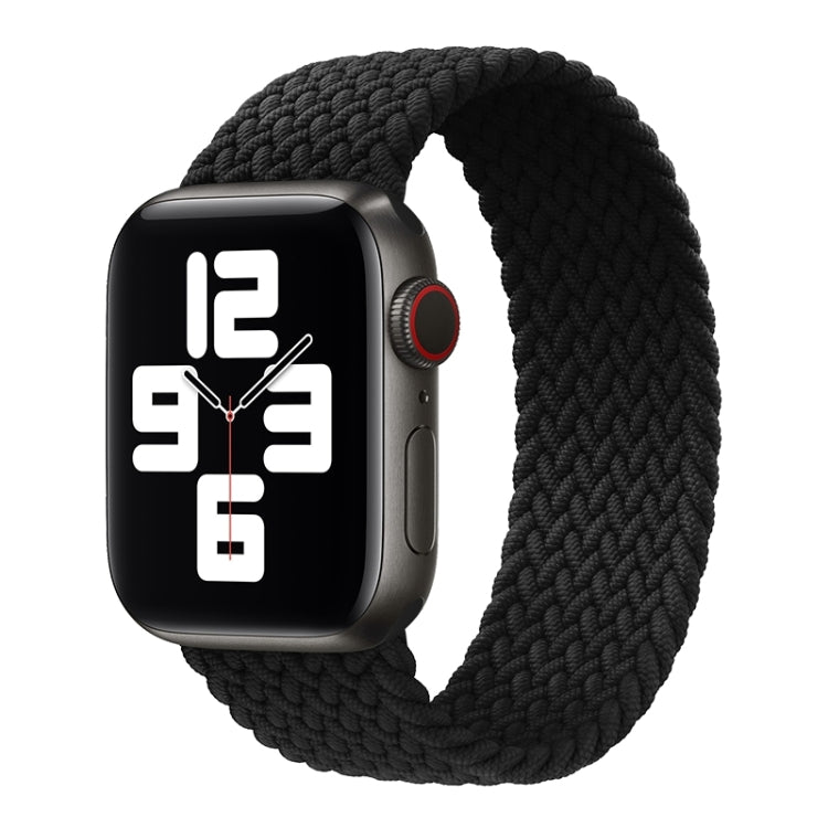 Metal Head Braided Nylon Solid Color Replacement Strap Watchband For Apple Watch Series 6 & SE & 5 & 4 44mm / 3 & 2 & 1 42mm, XS 135mm, S 145mm, M 155mm