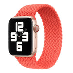 Metal Head Braided Nylon Solid Color Replacement Strap Watchband For Apple Watch Series 6 & SE & 5 & 4 44mm / 3 & 2 & 1 42mm, XS 135mm, S 145mm, M 155mm