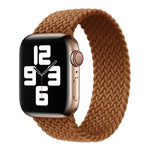 Metal Head Braided Nylon Solid Color Replacement Strap Watchband For Apple Watch Series 6 & SE & 5 & 4 44mm / 3 & 2 & 1 42mm, L 165mm