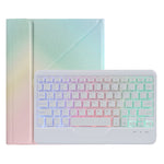 B011S Splittable Backlight Bluetooth Keyboard Leather Case with Triangle Holder & Pen Slot, For iPad 9.7 2018 & 2017 / Pro 9.7 / Air 2, For iPad 10.2 2020 & 2019 / Pro 10.5 inch / Air 3 10.5 inch                                                         ...